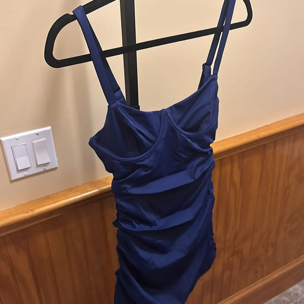 SKIMS SHAPING SWIM Ruched One Piece in Midnight NEW